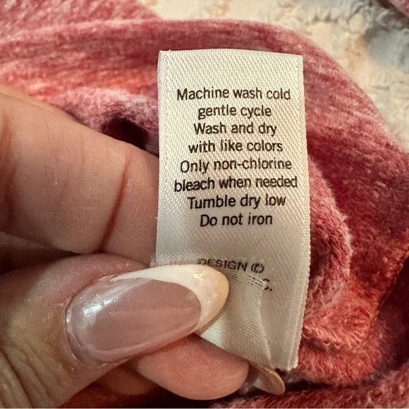 Athleta Cozy Cowl Neck Pullover Top Heathered Pink Thumbholes Size L - Picture 12 of 16